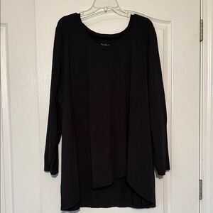 AnyBody Black Long Sleeve Top Size 4X